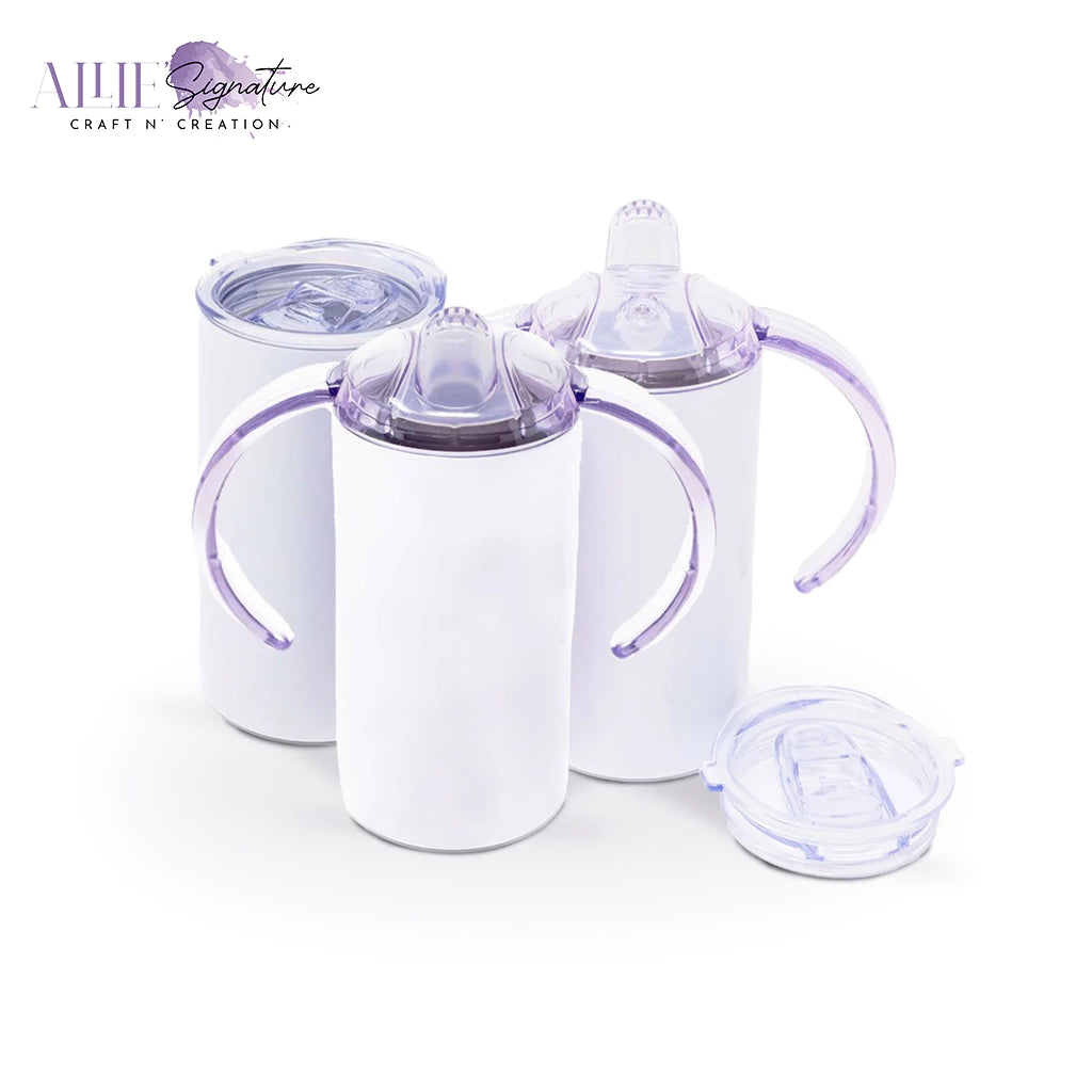 12oz Sublimation Sippy Cups with Handle and Lid – AllieSignature