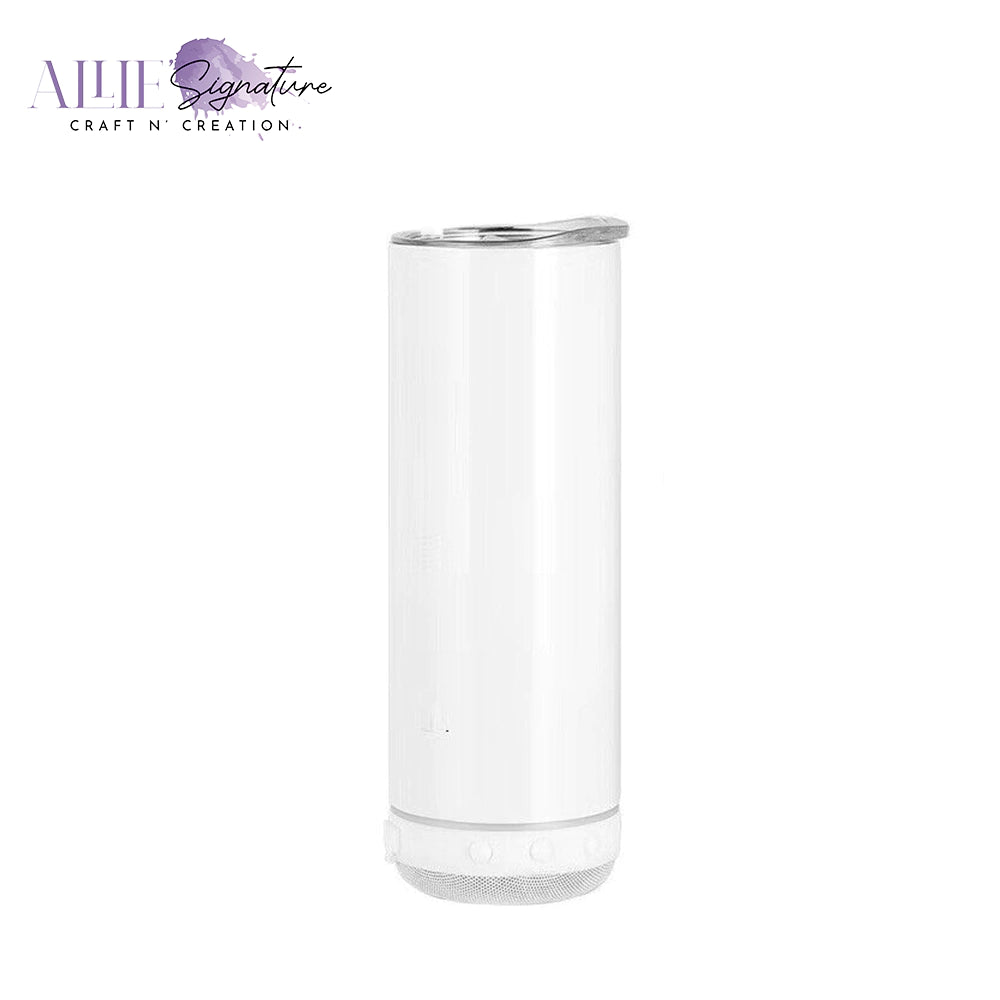 20oz White Sublimation Tumblers with Bluetooth Speaker