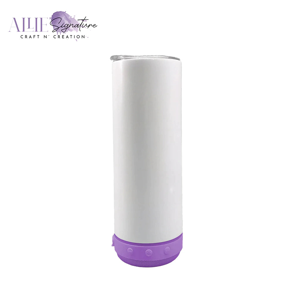 20oz White Sublimation Tumblers with Bluetooth Speaker