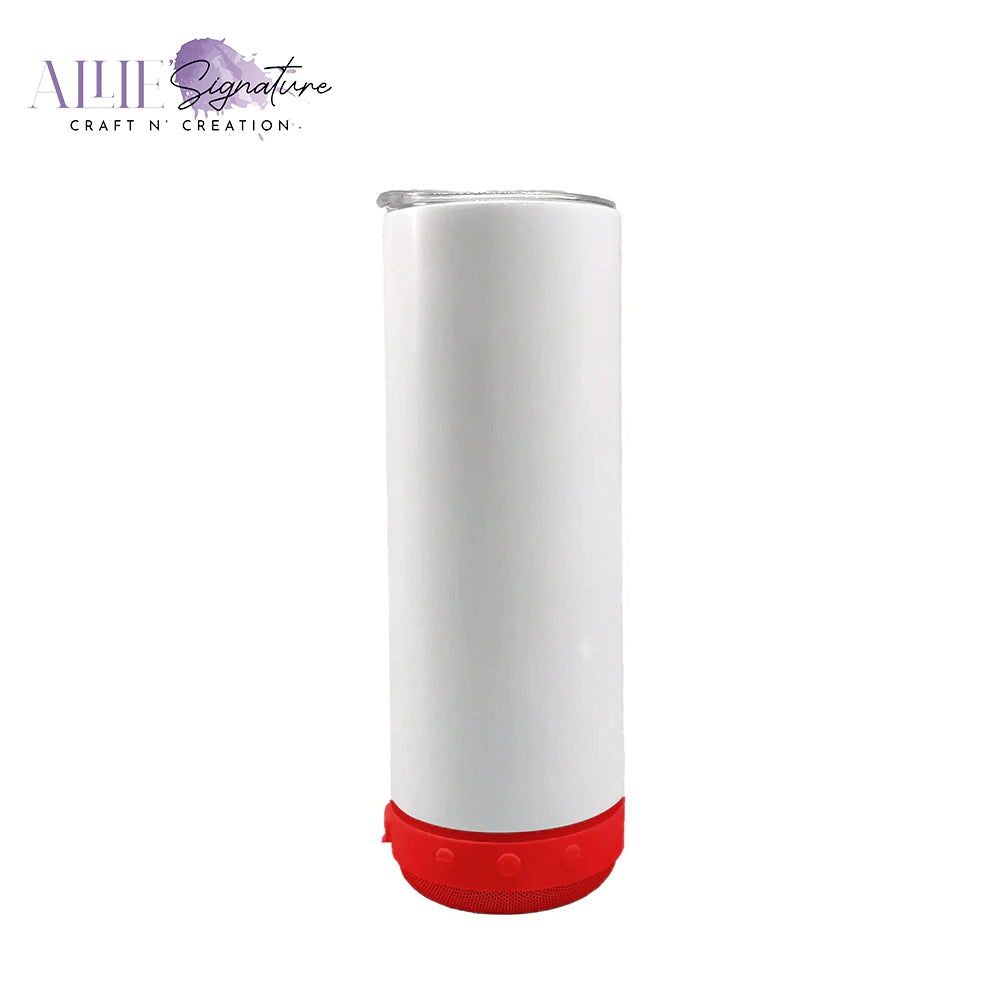 20oz White Sublimation Tumblers with Bluetooth Speaker