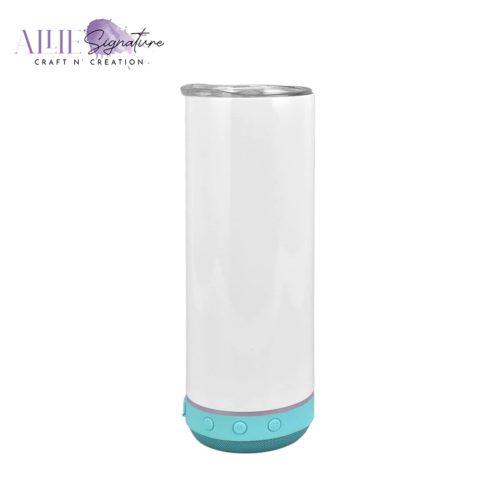 20oz White Sublimation Tumblers with Bluetooth Speaker