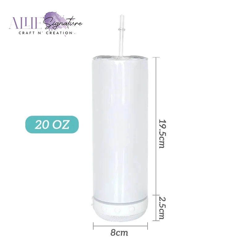 20oz Slim Shimmer Speaker Tumbler