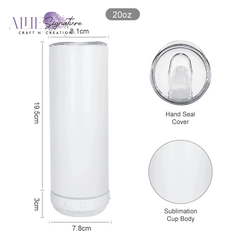 20oz Slim Shimmer Speaker Tumbler