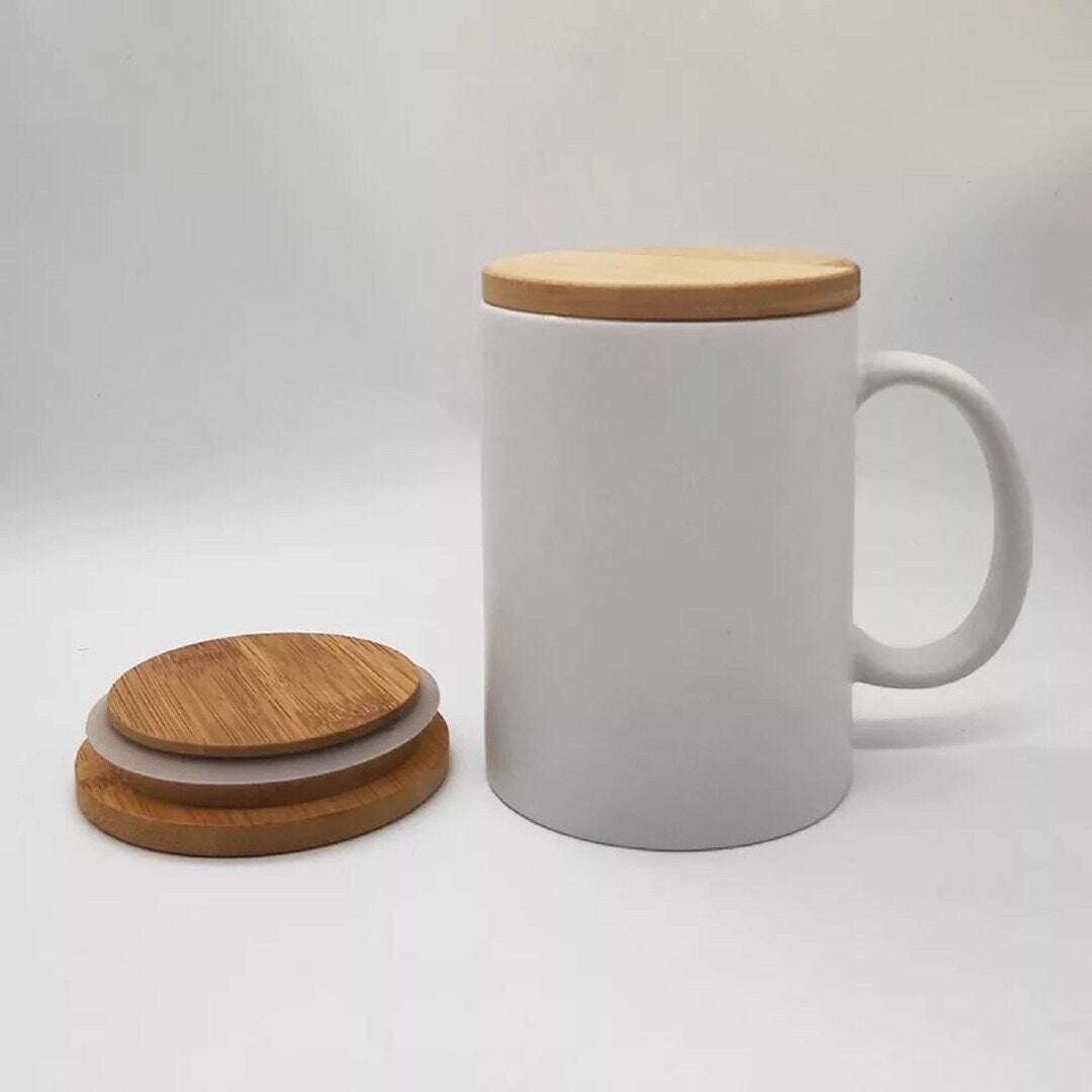 Pack of 4 Bamboo Cup Cover Wooden Cup Lid Coffee Mug Cup Lid Wooden Tea Glass  Cup Cover Drink Cup Lid Set 