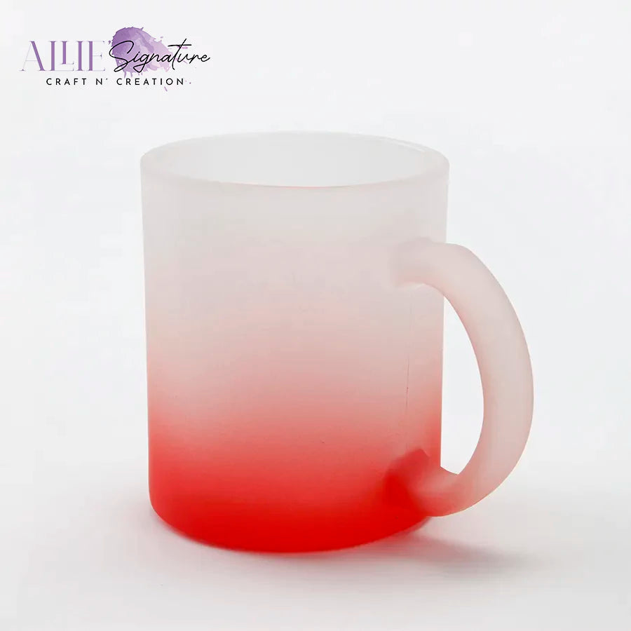 11oz Sublimation Blanks Clear/Frosted Glass Mug