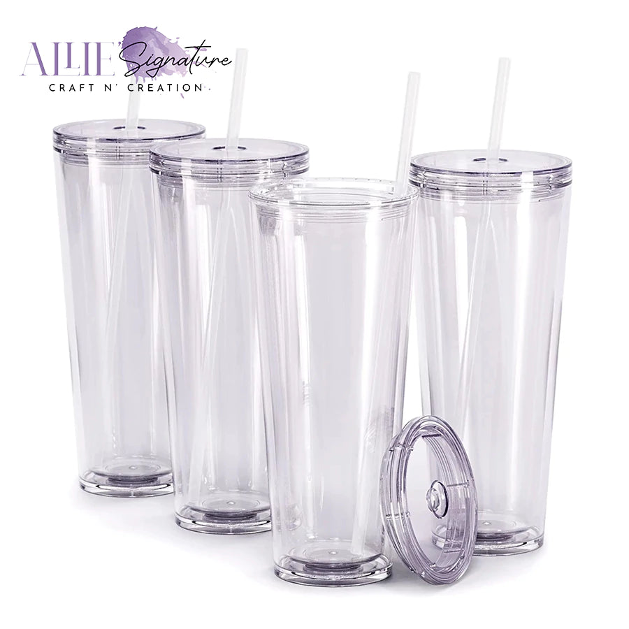 16oz Creative Acrylic Straight Tumbler Double Wall Cup