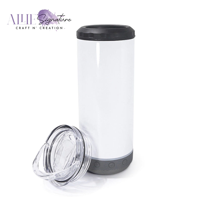 16oz Stainless Steel Skinny Music Tumblers - 4 In 1 Tumbler For Sublimation