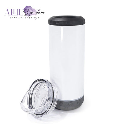16oz Stainless Steel Skinny Music Tumblers - 4 In 1 Tumbler For Sublimation