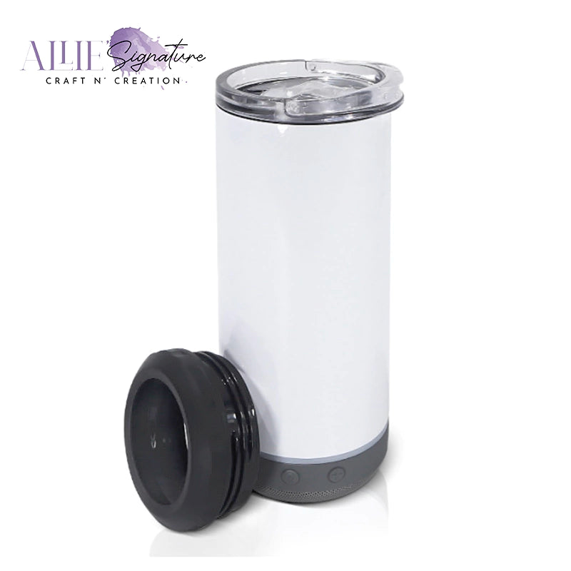 16oz Stainless Steel Skinny Music Tumblers - 4 In 1 Tumbler For Sublimation