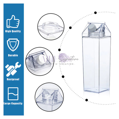 Acrylic Milk Carton Water Bottle for Sublimation