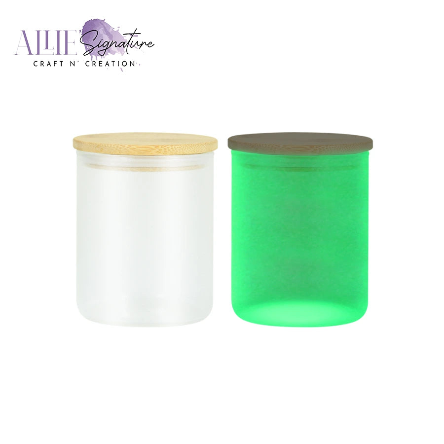 Sublimation Frosted or Glow Candle Jars with Lid