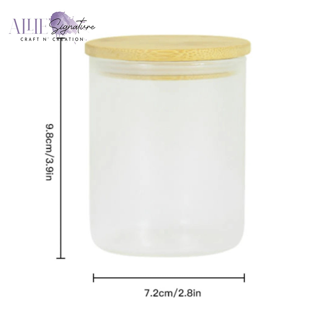 Sublimation Frosted or Glow Candle Jars with Lid