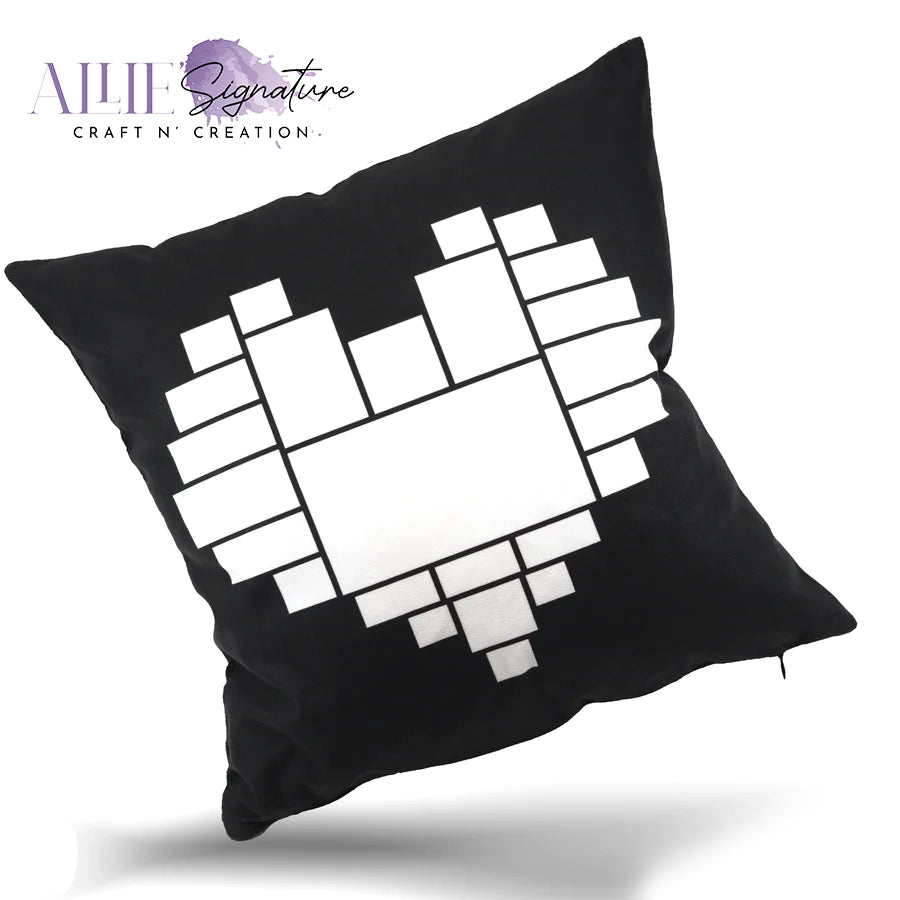 25 Panel Velvet Heart Sublimation Pillowcase - 16" x 16"