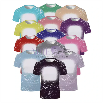 Faux Bleached Shirts Sublimation Ready