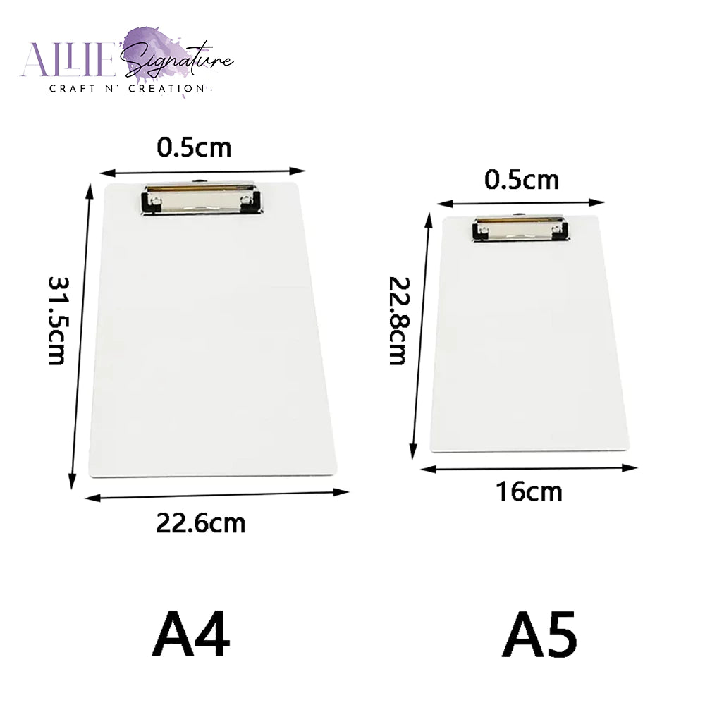 Sublimation Blank White MDF Hard Board Clipboard