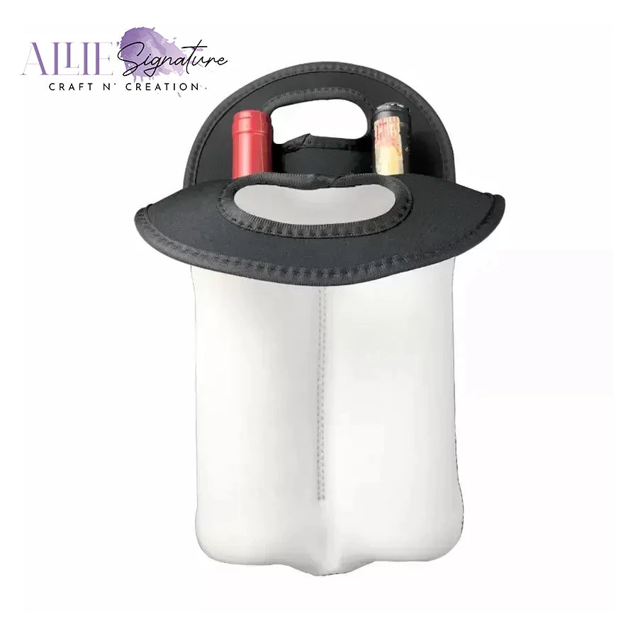 Sublimation Wine Tote Bag - Neoprene Insulated Bottle Carrier