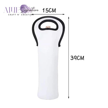 Sublimation Wine Tote Bag - Neoprene Insulated Bottle Carrier
