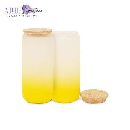 Gradient Frosted Sublimation Glass Water Bottles